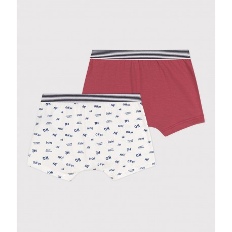 BOYS' COTTON AND ELASTANE BOXER SHORTS - 2-PACK