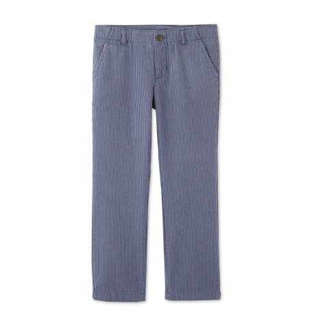 Boys' chinos in striped canvas