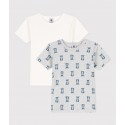 BOYS' SHORT-SLEEVED DOG THEMED COTTON T-SHIRTS - 2-PACK