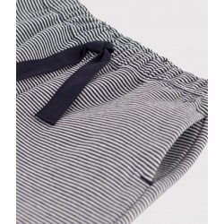 BABIES' THICK JERSEY STRIPY TROUSERS