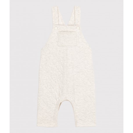 BABIES' LONG QUILTED TUBE-KNIT DUNGAREES