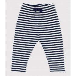 BABIES' STRIPED BRUSHED TERRY TOWELLING TROUSERS