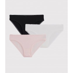 GIRLS' STRIPED KNICKERS - 3-PACK