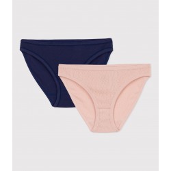 GIRLS' STRIPED KNICKERS - 2-PACK
