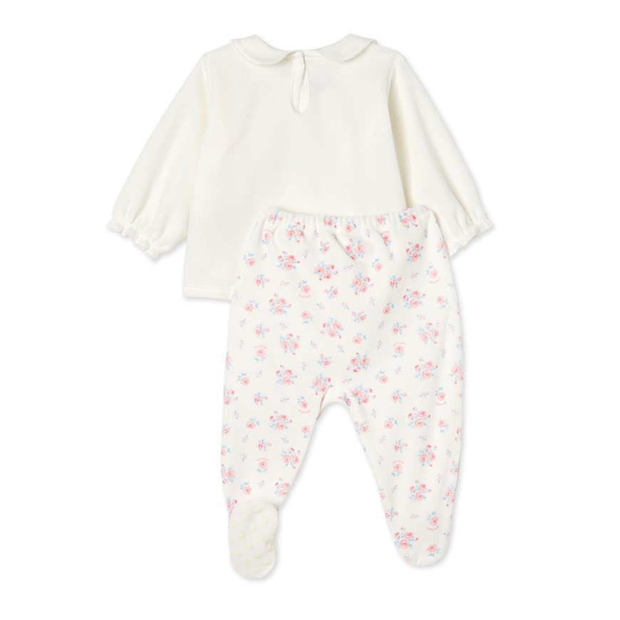 Baby girl's pajamas with feet - petit-bateau.gr