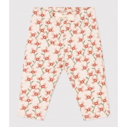 BABIES' PATTERNED QUILTED TUBE-KNIT TROUSERS