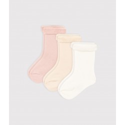 KNITTED BABIES' SOCKS - 3 PACK