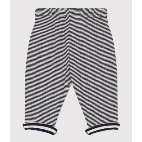 BABIES' PINSTRIPED TUBE KNIT TROUSERS