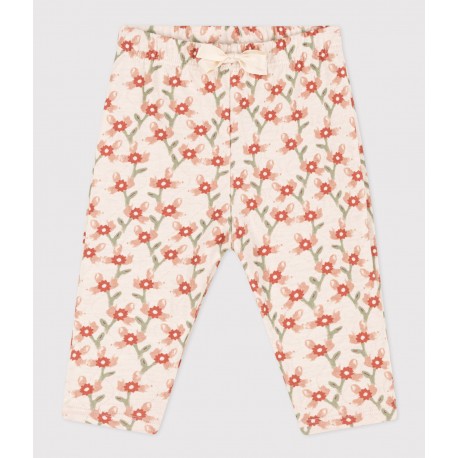 BABIES' PATTERNED QUILTED TUBE-KNIT TROUSERS