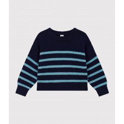 CHILDREN'S UNISEX WOOL AND COTTON PULLOVER