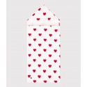 BABIES HEART PATTERNED TERRY BATH CAPE