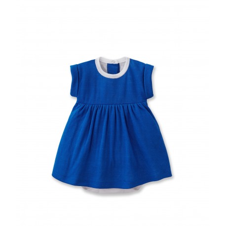 Φόρεμα κοντομάνικο με σχέδιο με ενσωματομένο κορμάκι για μωρό κορίτσι