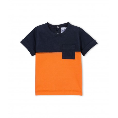 Baby boy two-colour cotton jersey T-shirt