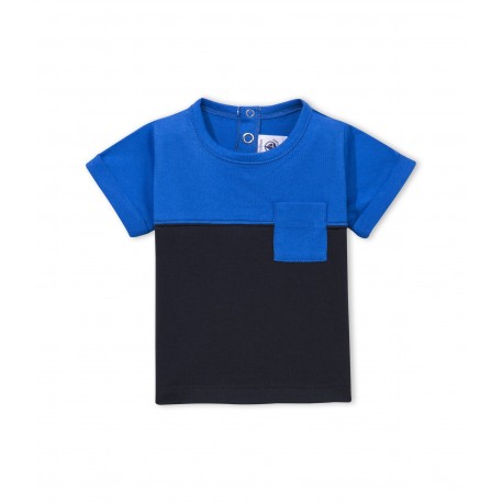 Baby boy two-colour cotton jersey T-shirt