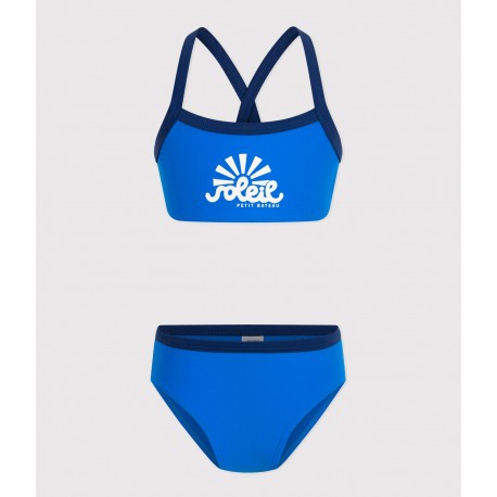 GIRLS TWO-PIECE SPOTTED SWIMSUIT