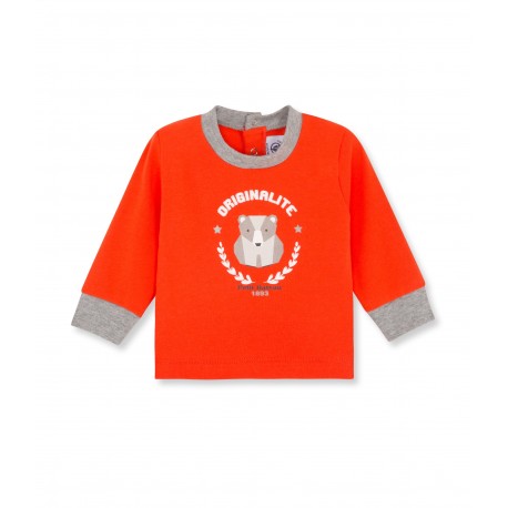 Baby boy long-sleeved tee with motif