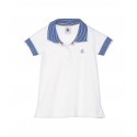 Baby girl polo shirt dress in towelling