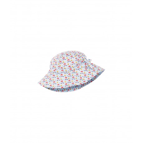 Baby girl printed poplin sun hat