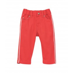 Unisex baby slim 5-pocket trousers in stretch serge