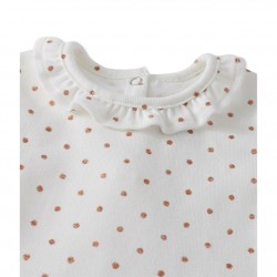 Μπλούζα κοντομάνικη βαμβακερή με σχέδιο για μωρό κορίτσι