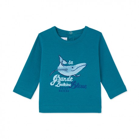 Baby boys' long-sleeved tee with motif