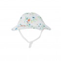 Baby girls' hat in printed terry cloth bouclette