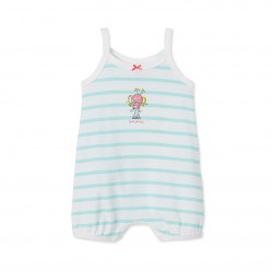 Baby girl's bloomer bodysuit with spaghetti straps