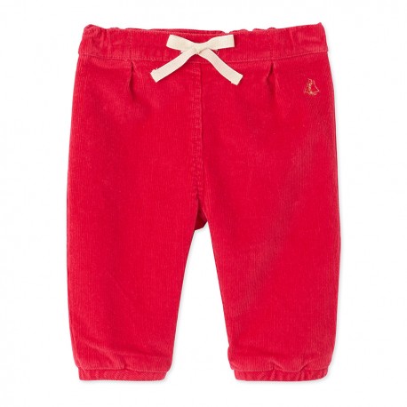 Baby girl's stretch velours pants
