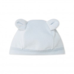Newborn baby's unisex velours beanie cap