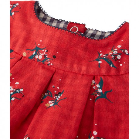 Baby girl's printed double knit blouse