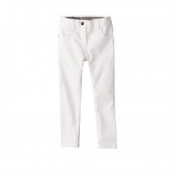 Girl’s 5-pocket slim trousers in elastane serge