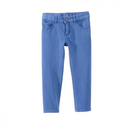 Boy’s 5-pocket trousers in overdyed striped serge