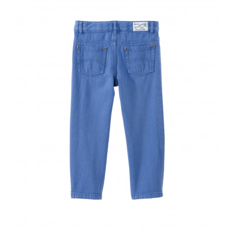Boy’s 5-pocket trousers in overdyed striped serge