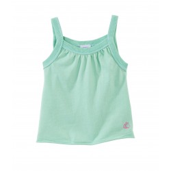 Baby girl vest top in overdyed light jersey