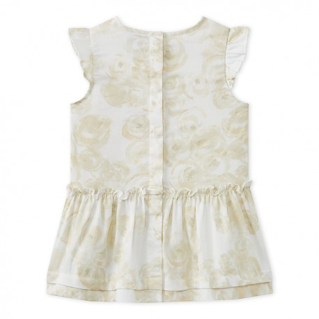 Baby girl's print satin dress