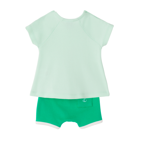 Baby girls' shorts and tee set