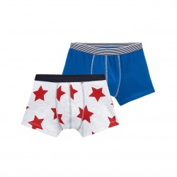 Boys' Stretch Cotton Boxer Shorts - Set of 2