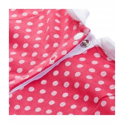 Baby girl short-sleeved polka dot blouse