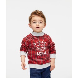 Baby Boys' Checked Knit Sweatshirt