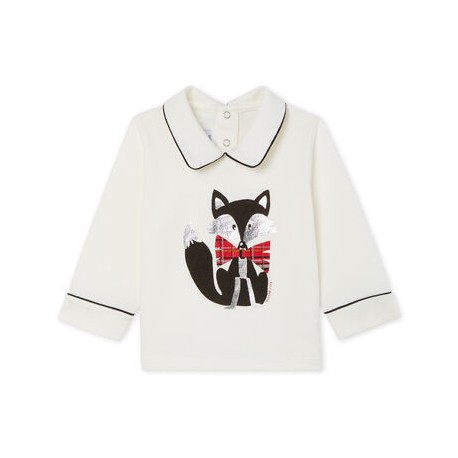 Baby Boys' Long-Sleeved T-Shirt with Collar
