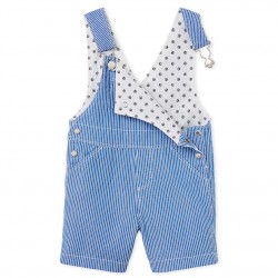 Baby Boys' Striped Short Dungarees