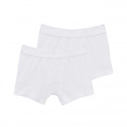 Set of 2 boys' white boxer shorts