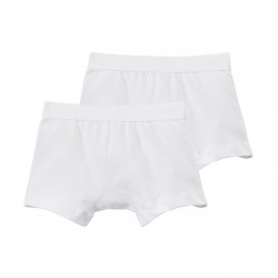 Set of 2 boys' white boxer shorts