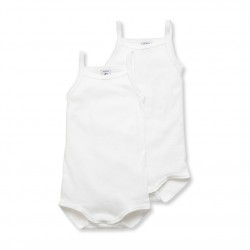 Baby Girls' Bodysuits with Straps - 2-Piece Set