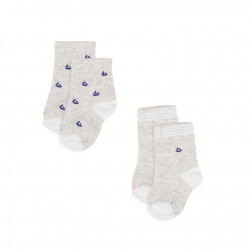 Set of 2 pairs of socks for baby boys