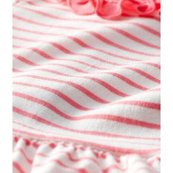 Baby Girls' Striped Dress with Ruff