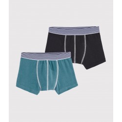 Boys' Plain Boxer Shorts - 2-Piece Set 