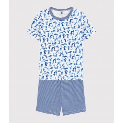 Boys' Cat Print Cotton Short Pyjamas
