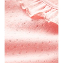 Baby Girls' Short-Sleeved Cotton Openwork Blouse