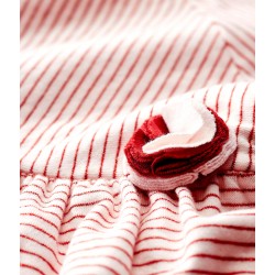Baby Girls' Short-Sleeved Stripy Tube Knit Dress